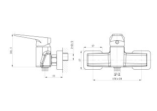 Смеситель для душа Wonzon & Woghand Athens WW-084101-CR хром